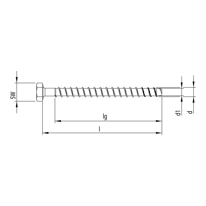 Heco MULTI-MONTI S A4 7,5 x 50/65 Sechskantkopf