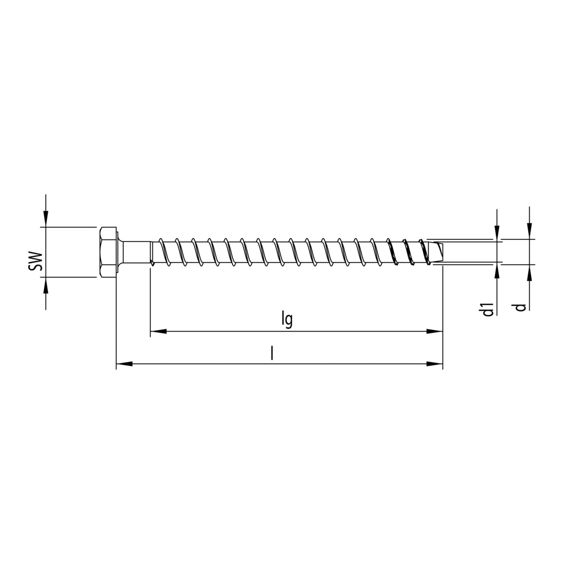 Heco MULTI-MONTI S A4 7,5 x 50/65 Sechskantkopf