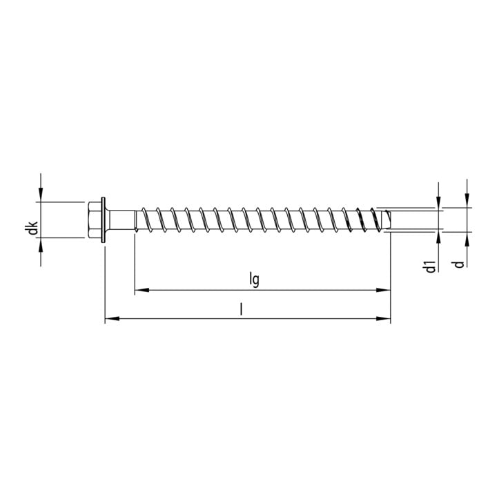 Heco MULTI-MONTI SS 14,0 x 150 Sechskantkopf mit Scheibe A2K