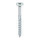 HECO Senkkop TOPIX-plus 5,0 x 70 met freesgroeven, HECO-Drive, deeldraad, verzinkt blauw, A3K