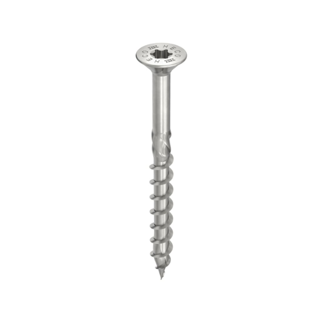 HECO Senkkop TOPIX-plus met freeszakken A2 4,5 x 35, HECO-Drive, HD-25, deels draad, blank, glijlaag