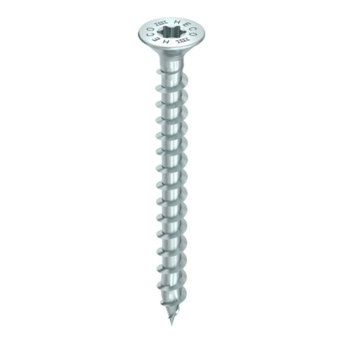 HECO Senkkopf TOPIX-plus 10,0 x 600, T-Drive, Vollgewinde, verzinkt blau, A3K