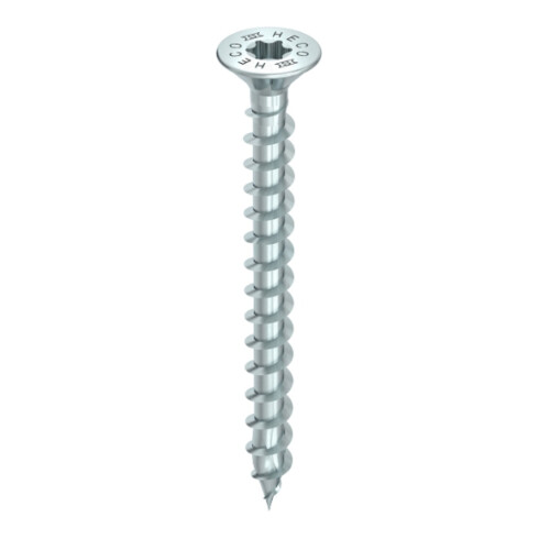 HECO Senkkopf TOPIX-plus 4,0 x 40 mit Frästaschen, HECO-Drive, Variables Vollgewinde, verzinkt blau, A3K