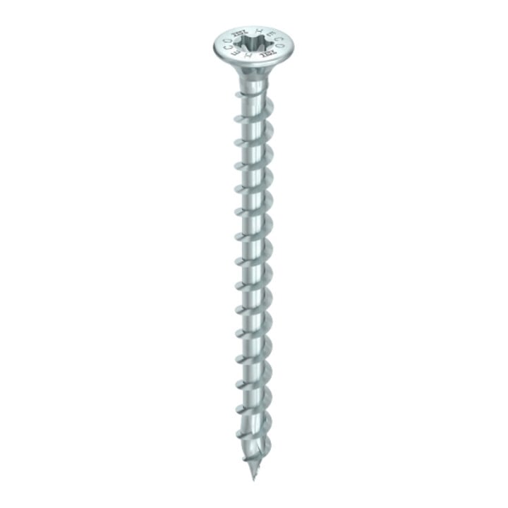 HECO Senkkopf TOPIX-plus 4,5 x 30 mit Frästaschen, HECO-Drive, HD-25, Variables Vollgewinde, verzinkt blau, A3K