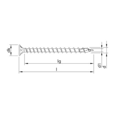 HECO Senkkopf TOPIX-plus 4,5 x 35 mit Frästaschen, HECO-Drive, HD-25, Variables Vollgewinde, verzinkt blau, A3K