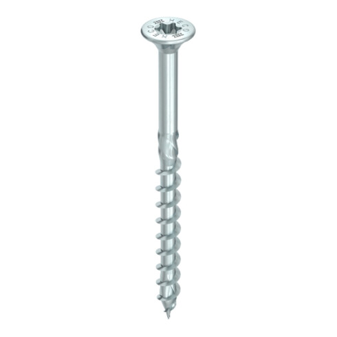HECO Senkkopf TOPIX-plus 5,0 x 45 mit Frästaschen, HECO-Drive, HD-25, Teilgewinde, verzinkt blau, A3K