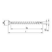 HECO Senkkopf TOPIX-plus mit Frästaschen, HECO-Drive, HD-25, Variables Vollgewinde, verzinkt blau, A3K-2