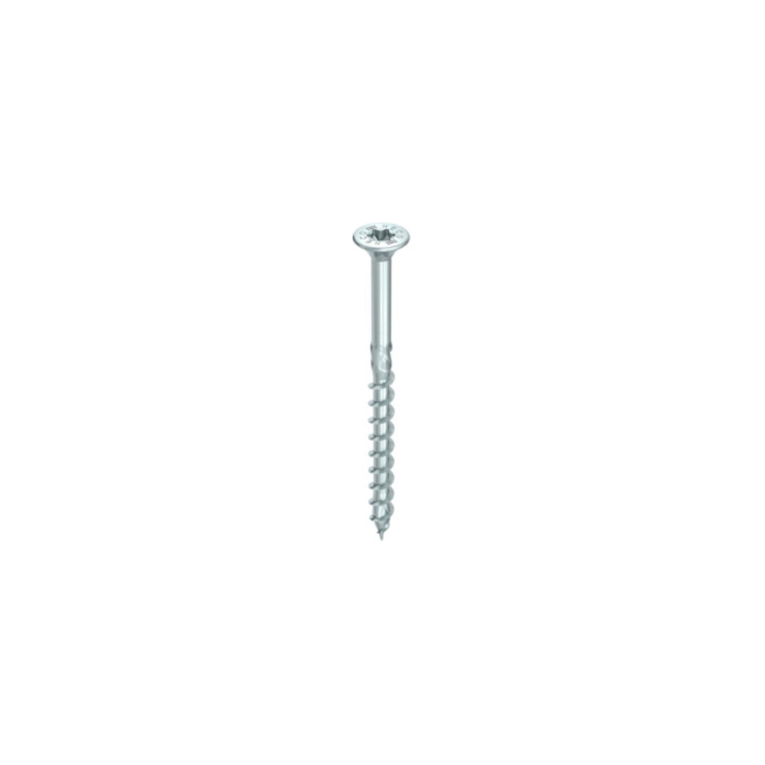 HECO Senkkopf TOPIX-plus 6,0 x 200 mit Frästaschen, HECO-Drive, HD-25, Teilgewinde, verzinkt blau, A3K