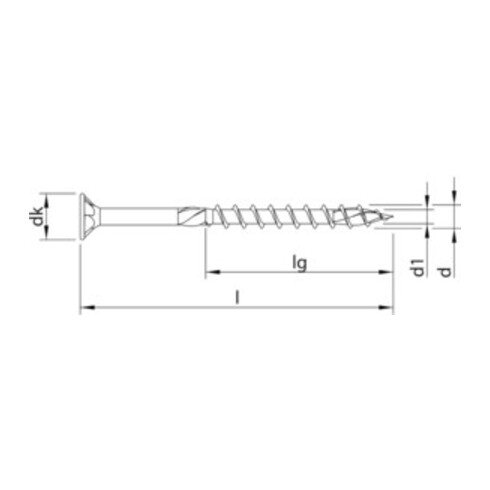 HECO Senkkopf TOPIX-plus 6,0 x 200 mit Frästaschen, HECO-Drive, HD-25, Teilgewinde, verzinkt blau, A3K