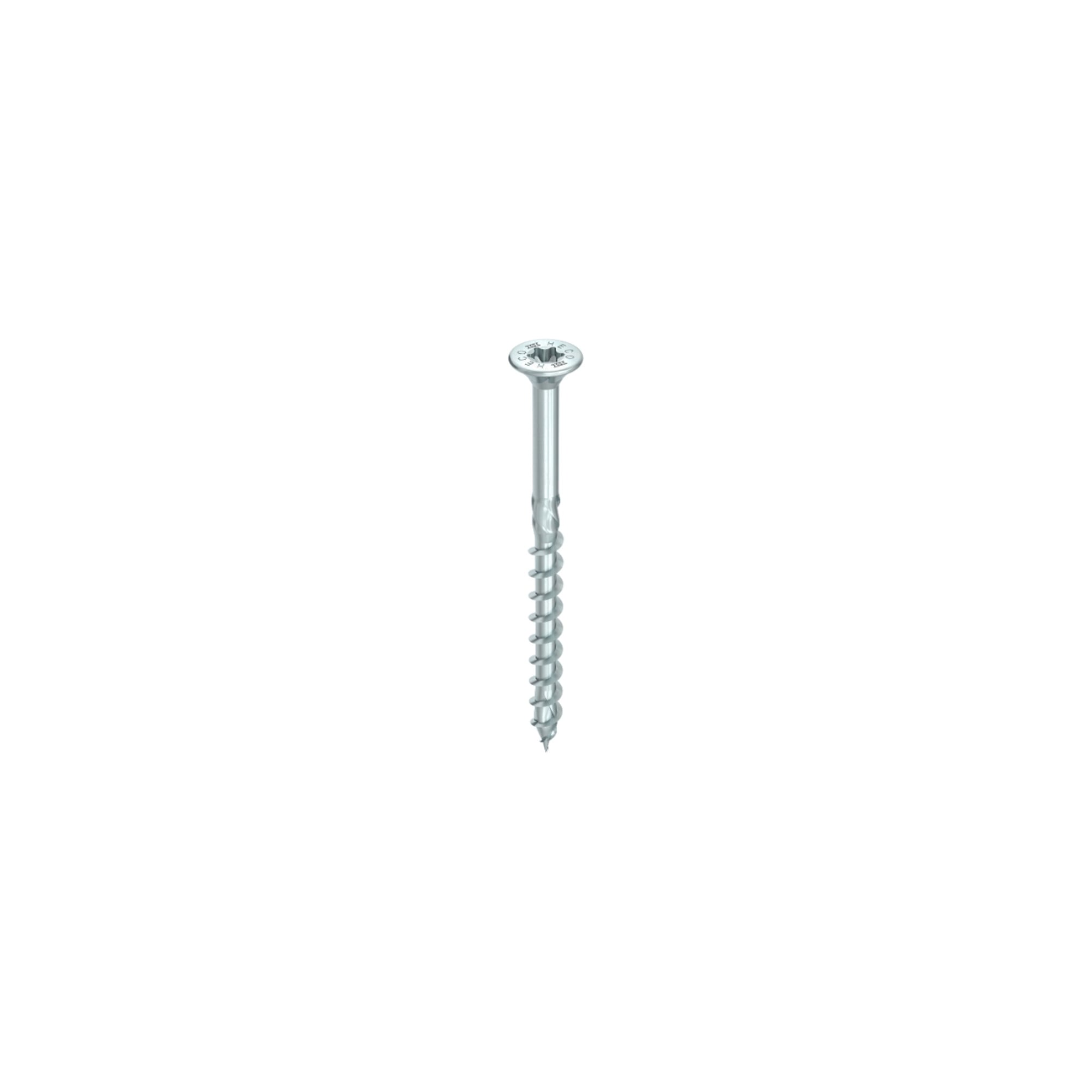 HECO Senkkopf TOPIX-plus 6,0 x 60 mit Frästaschen, HECO-Drive, HD-25, Teilgewinde, verzinkt blau, A3K