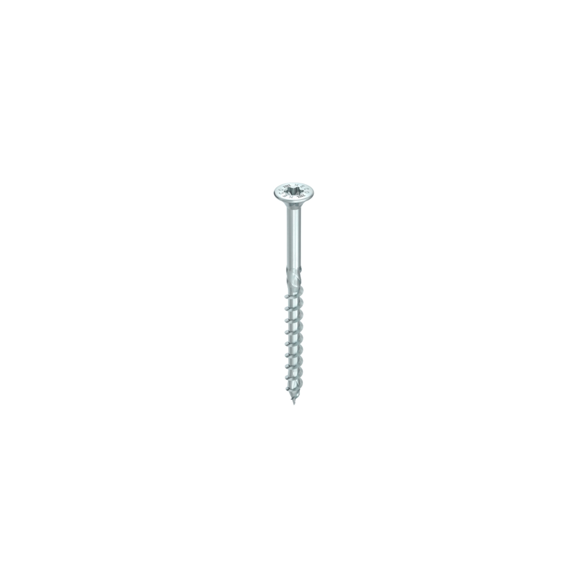 HECO Senkkopf TOPIX-plus 6,0 x 90 mit Frästaschen, HECO-Drive, HD-25, Teilgewinde, verzinkt blau, A3K