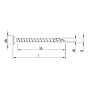 HECO Senkkopf TOPIX-plus, T-Drive, Vollgewinde, verzinkt blau, A3K-5