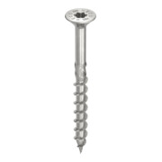 HECO Senkkopf TOPIX-plus mit Frästaschen A2 5,0 x 90, HECO-Drive, HD-25, Teilgewinde, blank, gleitbeschichtet