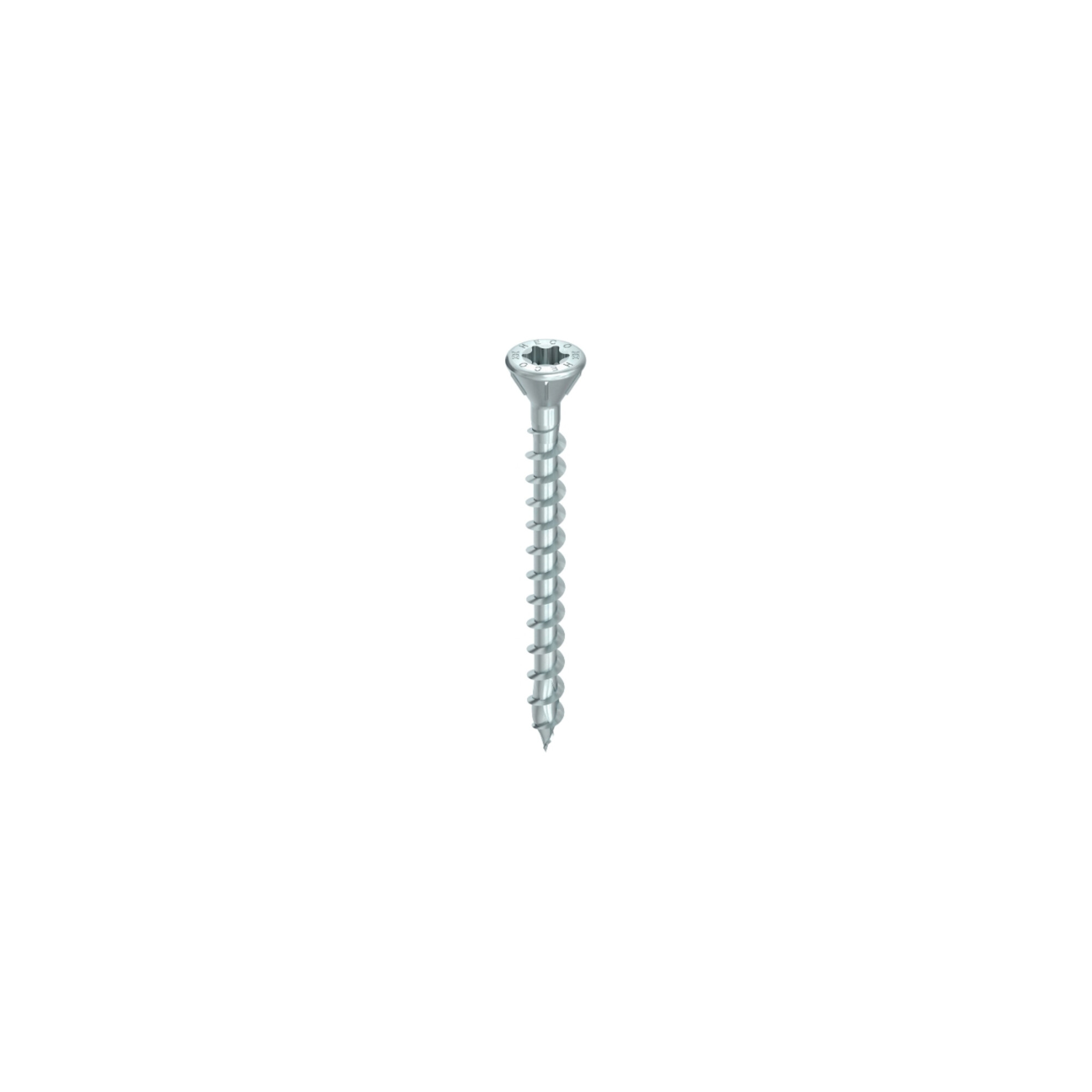 HECO Senkkopf TOPIX-plus TCS 5,0 x 100 mit Fräsrippen 60°, HECO-Drive, HD-30, Variables Vollgewinde, verzinkt blau, A3K