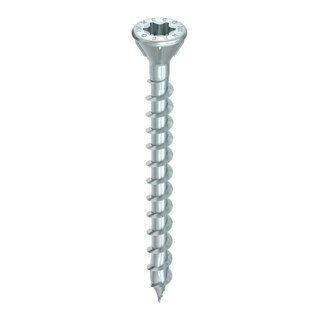 HECO Senkkopf TOPIX-plus TCS mit Fräsrippen 60°, HECO-Drive, HD-30, Variables Vollgewinde, verzinkt blau, A3K