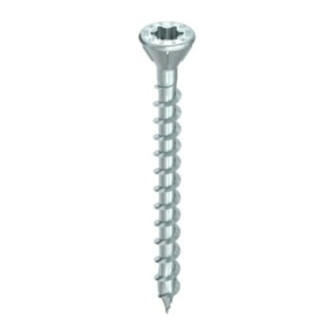 HECO Senkkopf TOPIX-plus TCS 5,0 x 50 mit Fräsrippen 60°, HECO-Drive, HD-30, Variables Vollgewinde, verzinkt blau, A3K
