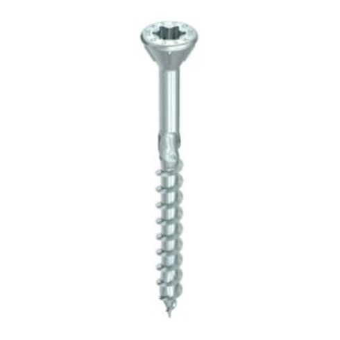 HECO Senkkopf TOPIX-plus TCS 5,0 x 60 mit Fräsrippen 60°, HECO-Drive, HD-30, Teilgewinde, verzinkt blau, A3K
