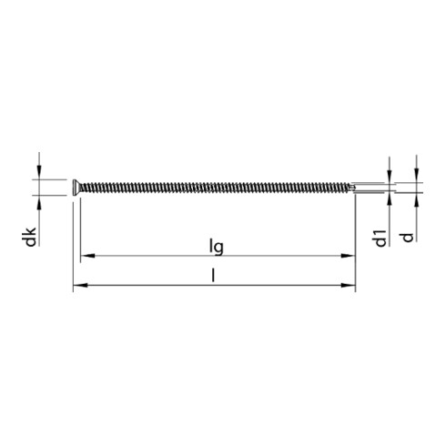 HECO Senkkopf WR-T 9,0 x 450, T-Drive, Vollgewinde, Durocoat DP1