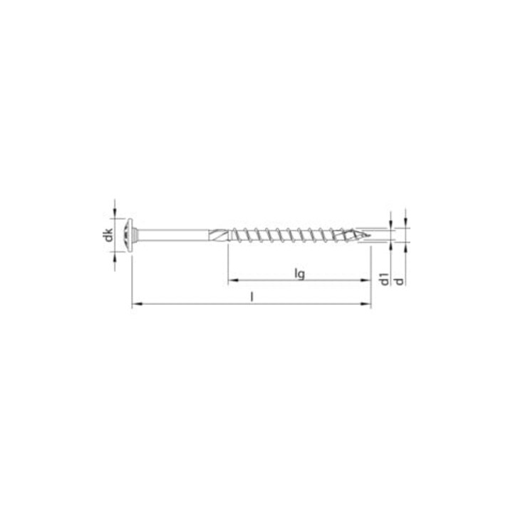 HECO Tellerkopf TOPIX-plus, T-Drive, T-25, Teilgewinde, verzinkt blau, A3K