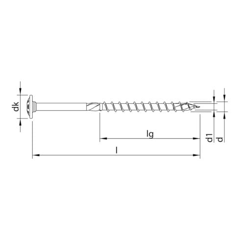 HECO Tellerkopf TOPIX-plus 6,0 x 100, T-Drive, T-25, Teilgewinde, verzinkt blau, A3K