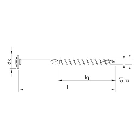 HECO Tellerkopf TOPIX-plus 6,0 x 120, T-Drive, T-25, Teilgewinde, verzinkt blau, A3K