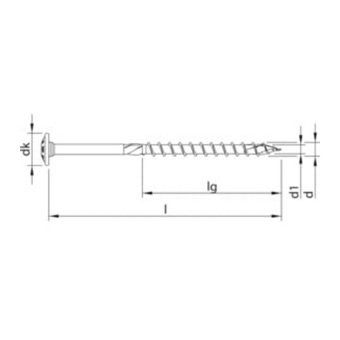 HECO Tellerkopf TOPIX-plus 6,0 x 200, T-Drive, T-25, Teilgewinde, verzinkt blau, A3K