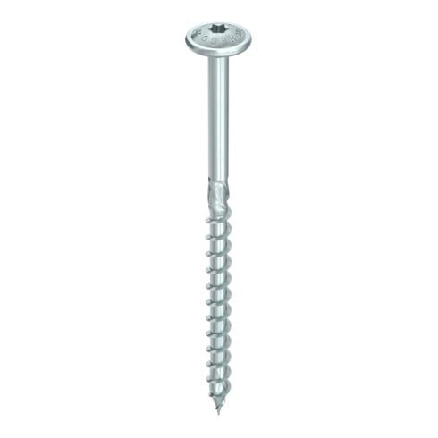 HECO Tellerkopf TOPIX-plus 6,0 x 280, T-Drive, T-25, Teilgewinde, verzinkt blau, A3K
