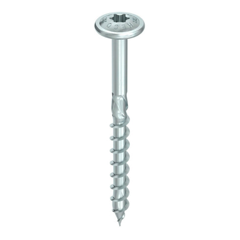 HECO Tellerkopf TOPIX-plus 8,0 x 120, T-Drive, Teilgewinde, verzinkt blau, A3K