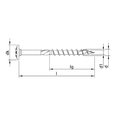 HECO Tellerkopf TOPIX-plus 8,0 x 120, T-Drive, Teilgewinde, verzinkt blau, A3K