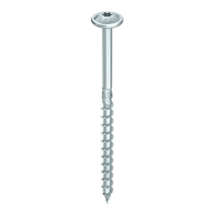 HECO Testa a disco TOPIX-plus, T-Drive, T-25, filettatura parziale, zincato blu, A3K