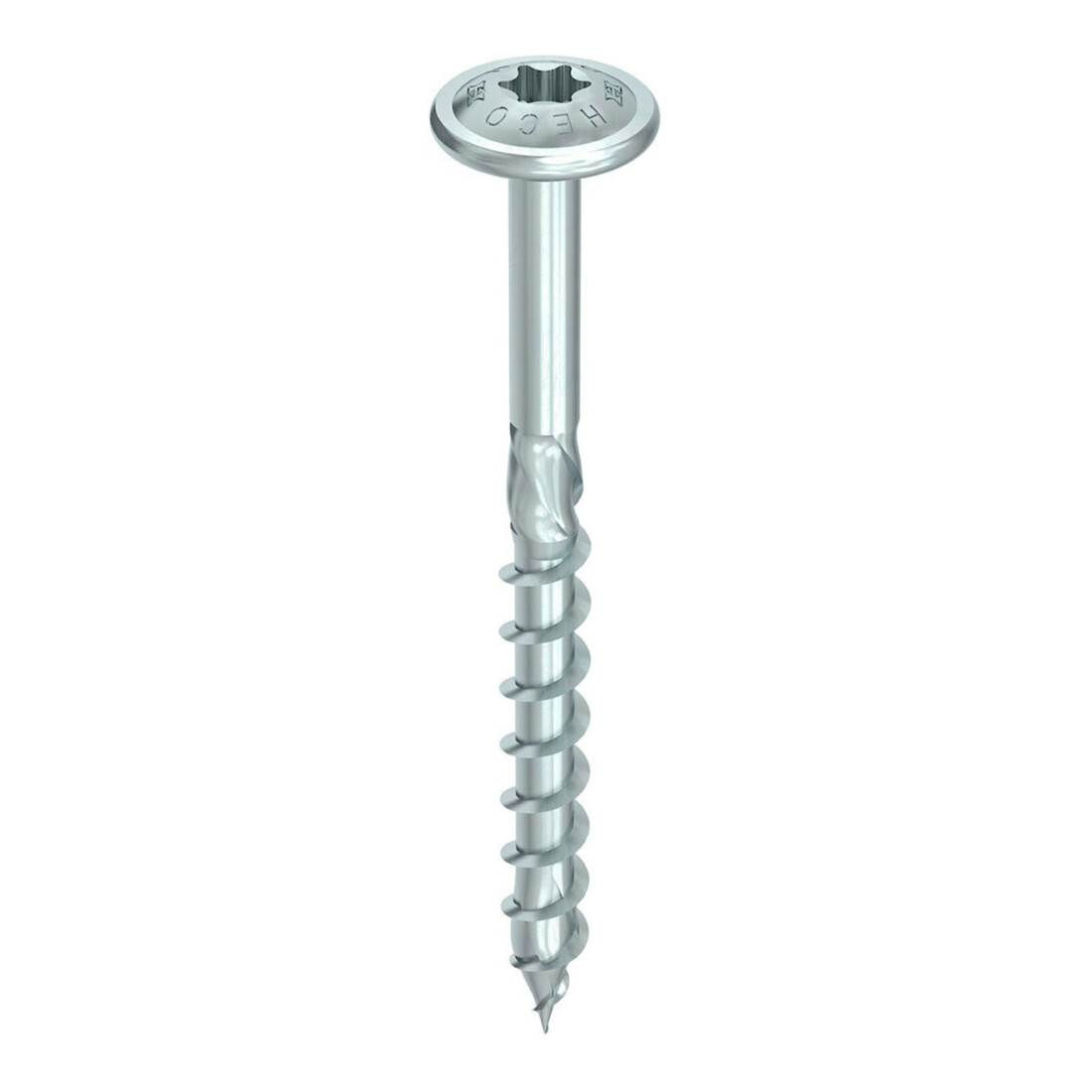 HECO Testa a piastra TOPIX-plus 8,0 x 120, T-Drive, filetto parziale, zincato blu, A3K