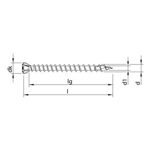 HECO-TOPIX-plus 3,5 x 40, Vis pour planches, tête bombée, T-Drive, VVG, A3K 60294