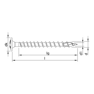 HECO-TOPIX-plus Rückwandschraube, Pozi-Drive, VVG, A3K