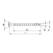 HECO-TOPIX-plus 4,5 x 35, vite per schienale, T-Drive, VVG, A3K-2