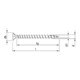 HECO-TOPIX-plus 4,5 x 40, vis de pose, tête fraisée, HECO-Drive, FTV, A3K, 500 pcs.