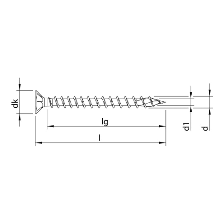 HECO-TOPIX-plus 4,5 x 40, vis de pose, tête fraisée, HECO-Drive, FTV, A3K, 500 pcs.