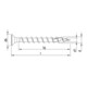 HECO-TOPIX-plus 4,5 x 40, vis pour ferrures, tête fraisée, HECO-Drive, FT, A3K, 500 pcs. (HTP-T-HS-VFT-4,5x40/35)