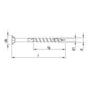 HECO-TOPIX-plus 4,5 x 45, Testa svasata, Pozi-Drive, TG, A3K-2