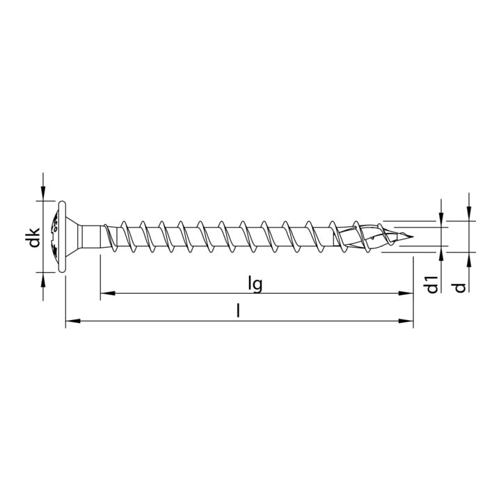 HECO-TOPIX-plus 4,5 x 45, vis à plateau, Pozi-Drive, FTV, A3K, 200 pcs.