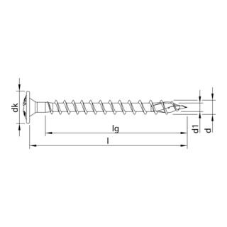 HECO-TOPIX-plus Rückwandschraube, Pozi-Drive, VVG, A3K