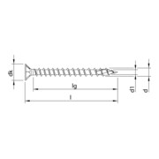 HECO-TOPIX-plus 4,5 x 60, Verlegeschraube, HECO-Drive, VVG, A3K-2