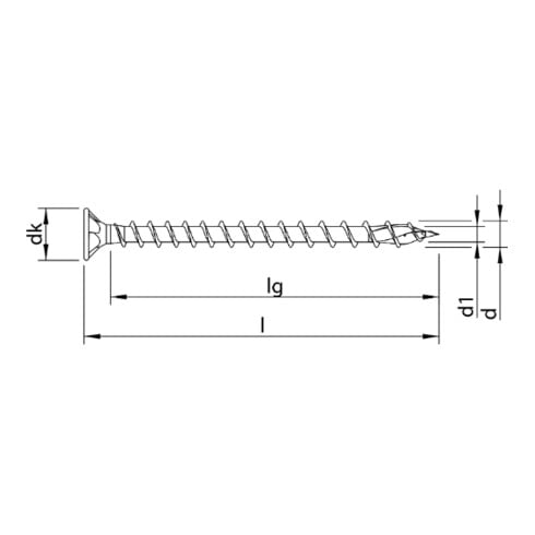 HECO-TOPIX-plus 4,5 x 70, tête fraisée, HD-25, FTV, A3K, 200 pcs.