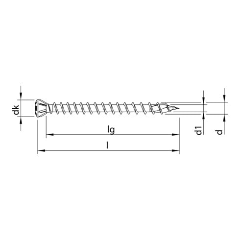 HECO-TOPIX-plus 4,5 x 80, Dielenschraube, Linsenkopf, T-Drive, VVG, A3K 60779