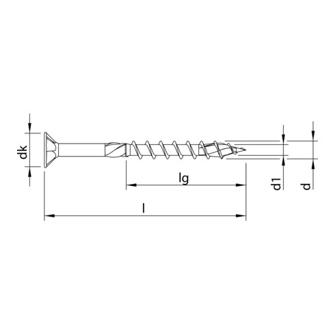 HECO-TOPIX-plus 5,0 x 100, tête fraisée, Pozi-Drive, FP, A3K, 100 pcs.