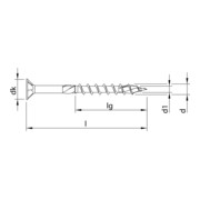 HECO-TOPIX-plus 5,0 x 80, Testa svasata, Pozi-Drive, TG, A3L-2
