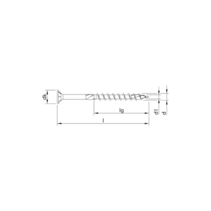 HECO-TOPIX-plus 6,0 x 100, tête fraisée, HD-25, FP, A3K, 100 pcs.