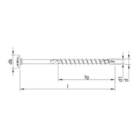 HECO-TOPIX-plus 6,0 x 180, tête ronde large, T-25, FP, A3K, 100 pcs.