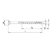 HECO-TOPIX-plus 6,0 x 280, tête fraisée, HD-25, FP, A3K, 100 pcs.