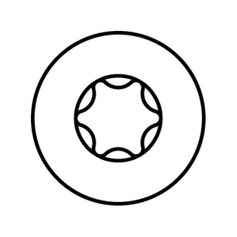 HECO-TOPIX-plus 6,0 x 80, tête ronde large, T-Drive, FTV, A3K, 100 pcs. (HTP-T-FH-VFT-6,0x80/76)