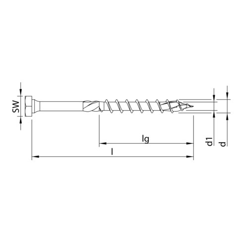 HECO-TOPIX-plus Sechskantkopf, Sechskant + T-Drive, TG, A3K